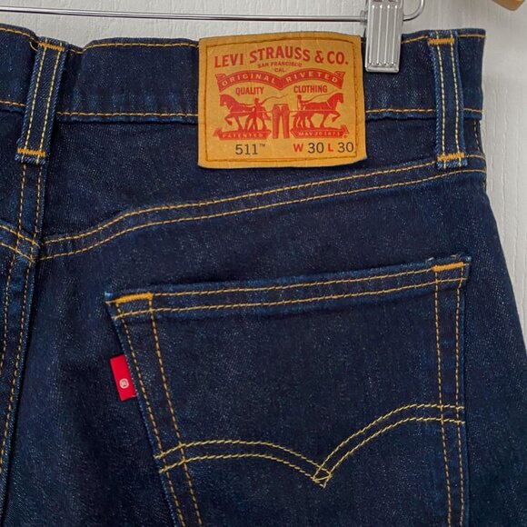 Levi Strauss 511 - Dark Wash Straight Leg Slim Fit 30x30 - Picture 3 of 7